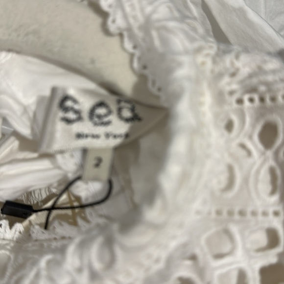 NWT Sea NY Patrizia White Lace Open Back Top Size 2 - Picture 8 of 8